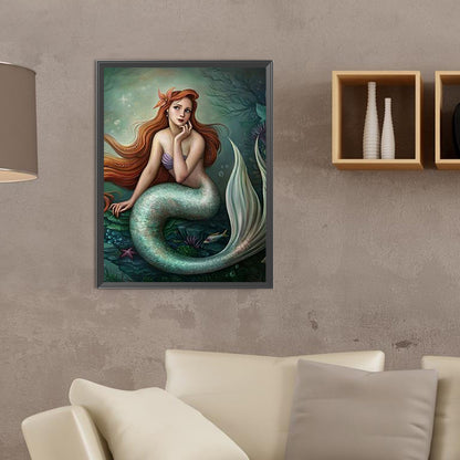 Mermaid - Full Round Drill Diamond Painting 30*40CM