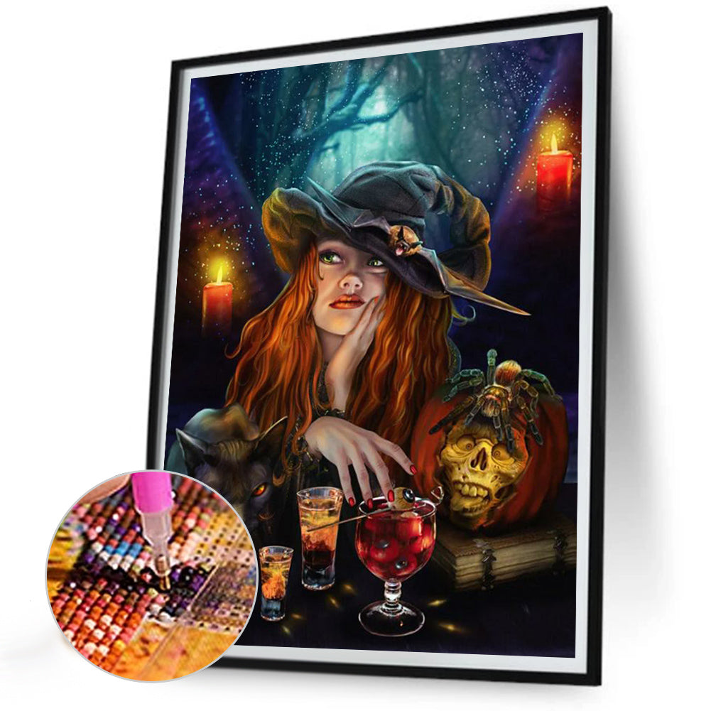 Magic Witch - Full Round Drill Diamond Painting 30*40CM