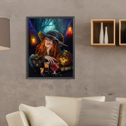 Magic Witch - Full Round Drill Diamond Painting 30*40CM