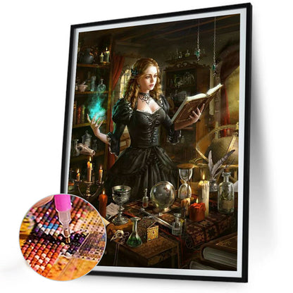 Magic Witch - Full Round Drill Diamond Painting 30*40CM