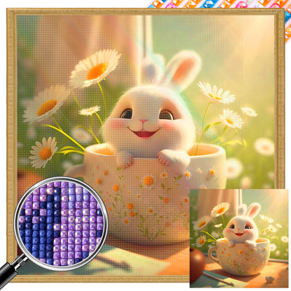 Cup Rabbit - Full AB Square Drill Diamond Painting 40*40CM