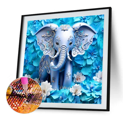 Relief Elephant - Full AB Square Drill Diamond Painting 40*40CM