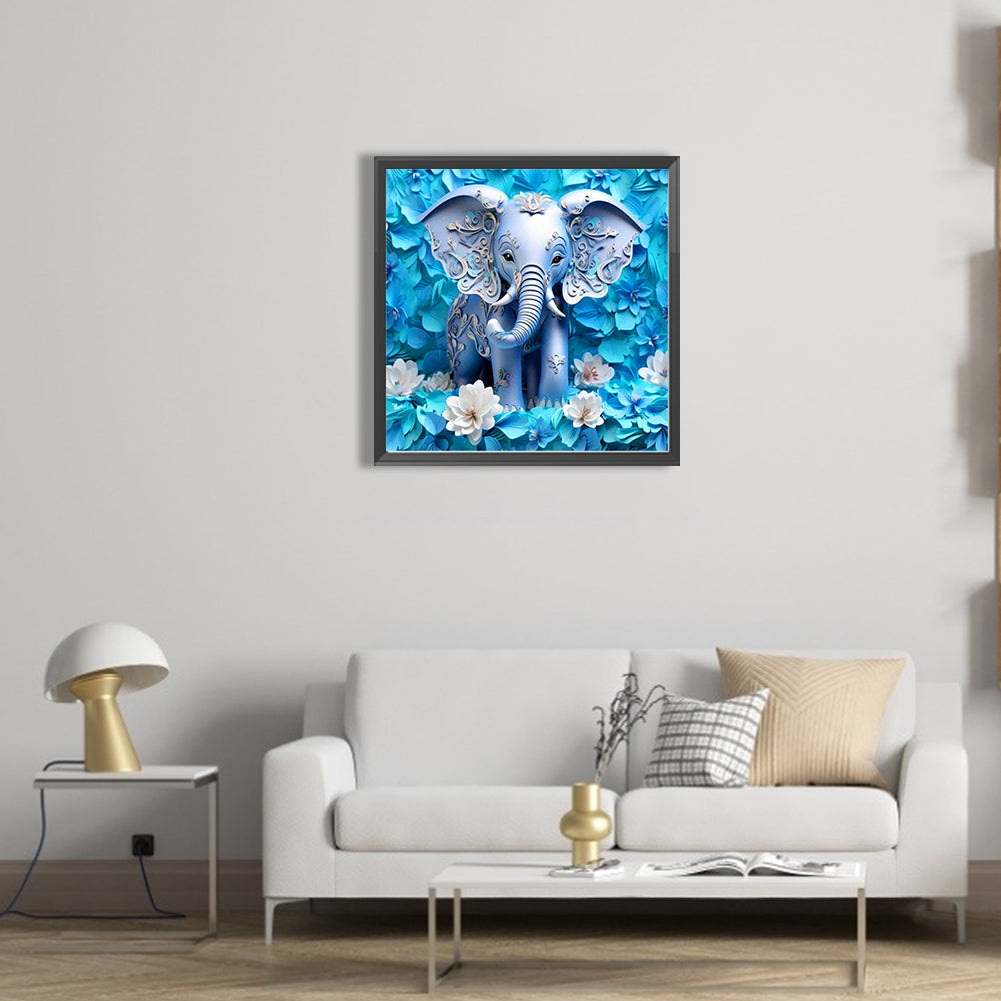 Relief Elephant - Full AB Square Drill Diamond Painting 40*40CM