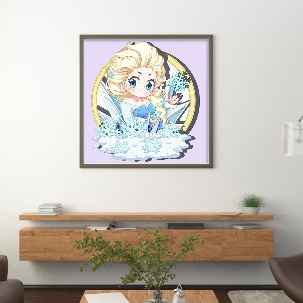 Frozen Elsa - 18CT Stamped Cross Stitch 30*30CM