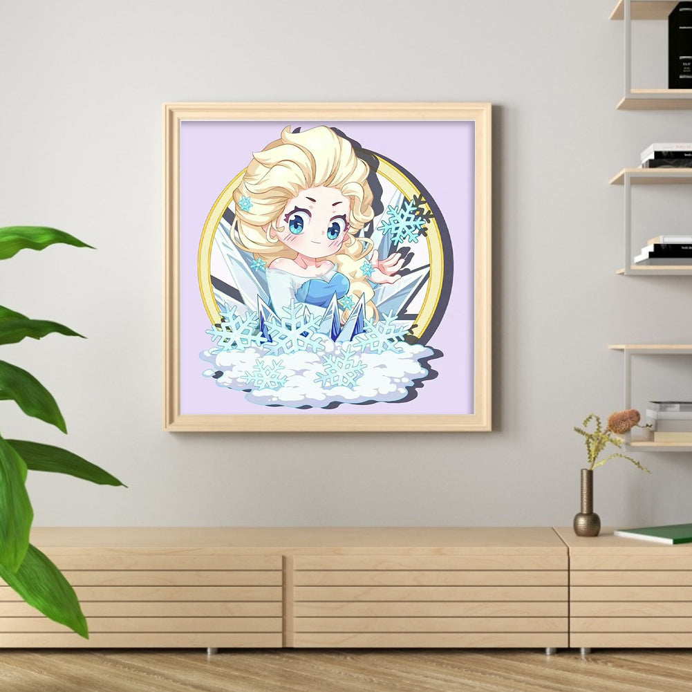 Frozen Elsa - 18CT Stamped Cross Stitch 30*30CM