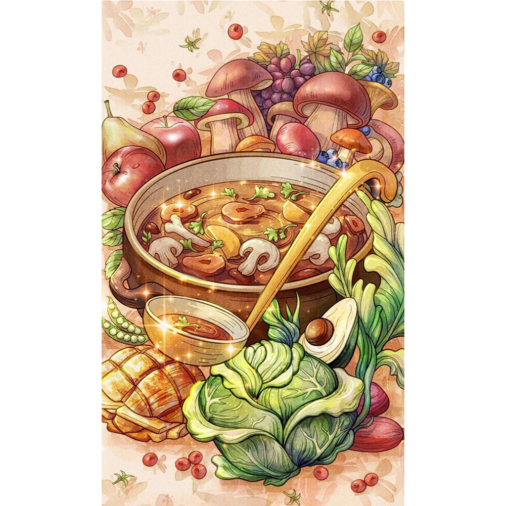 Soup - 11CT Stamped Cross Stitch 40*65CM