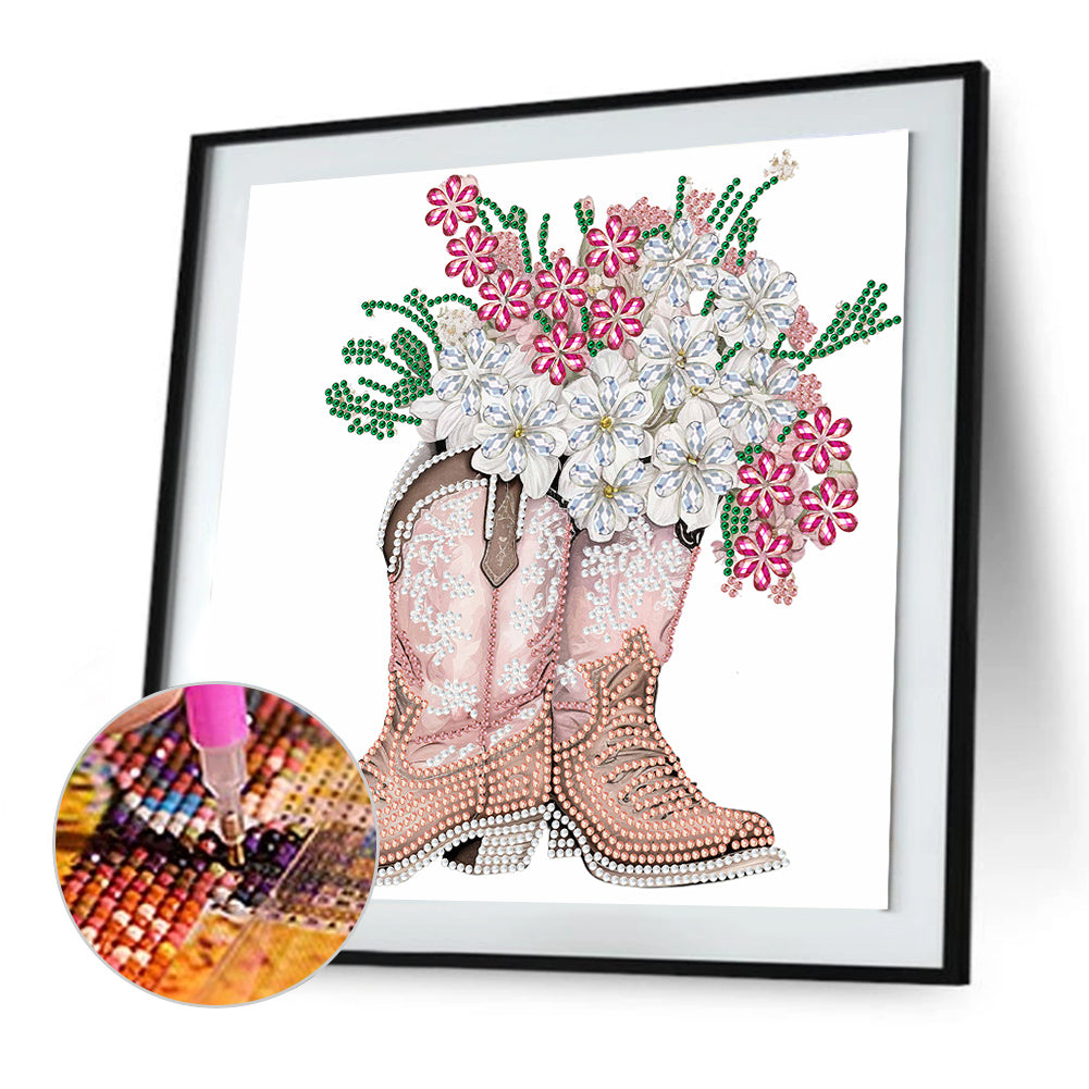 Cowboy Boots - Special Shaped Drill Diamond Painting 30*30CM