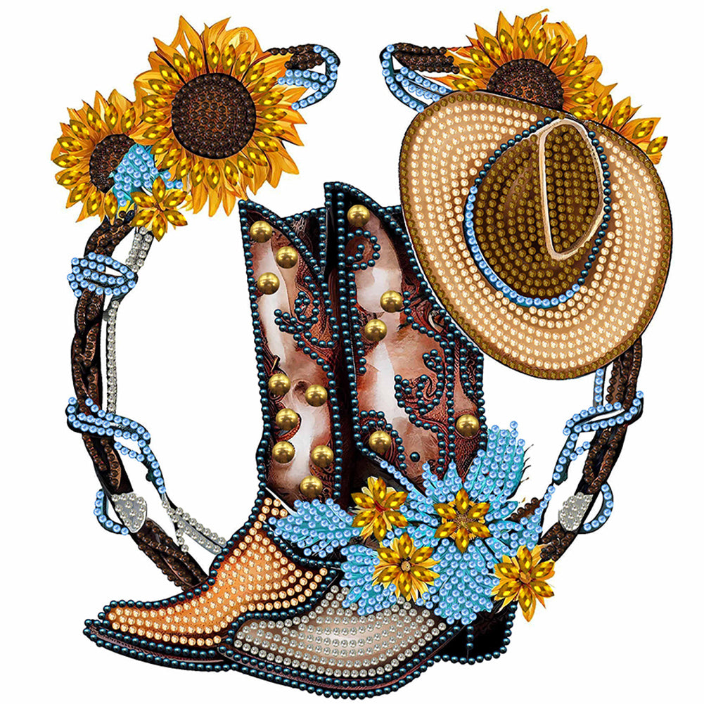 Cowboy Boots - Special Shaped Drill Diamond Painting 30*30CM