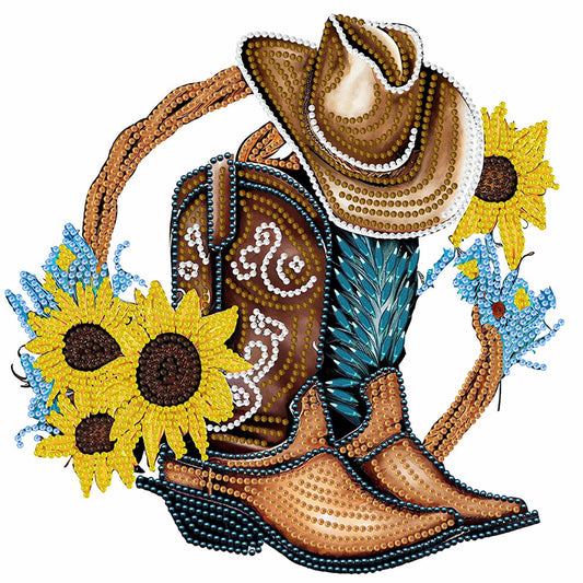 Cowboy Boots - Special Shaped Drill Diamond Painting 30*30CM