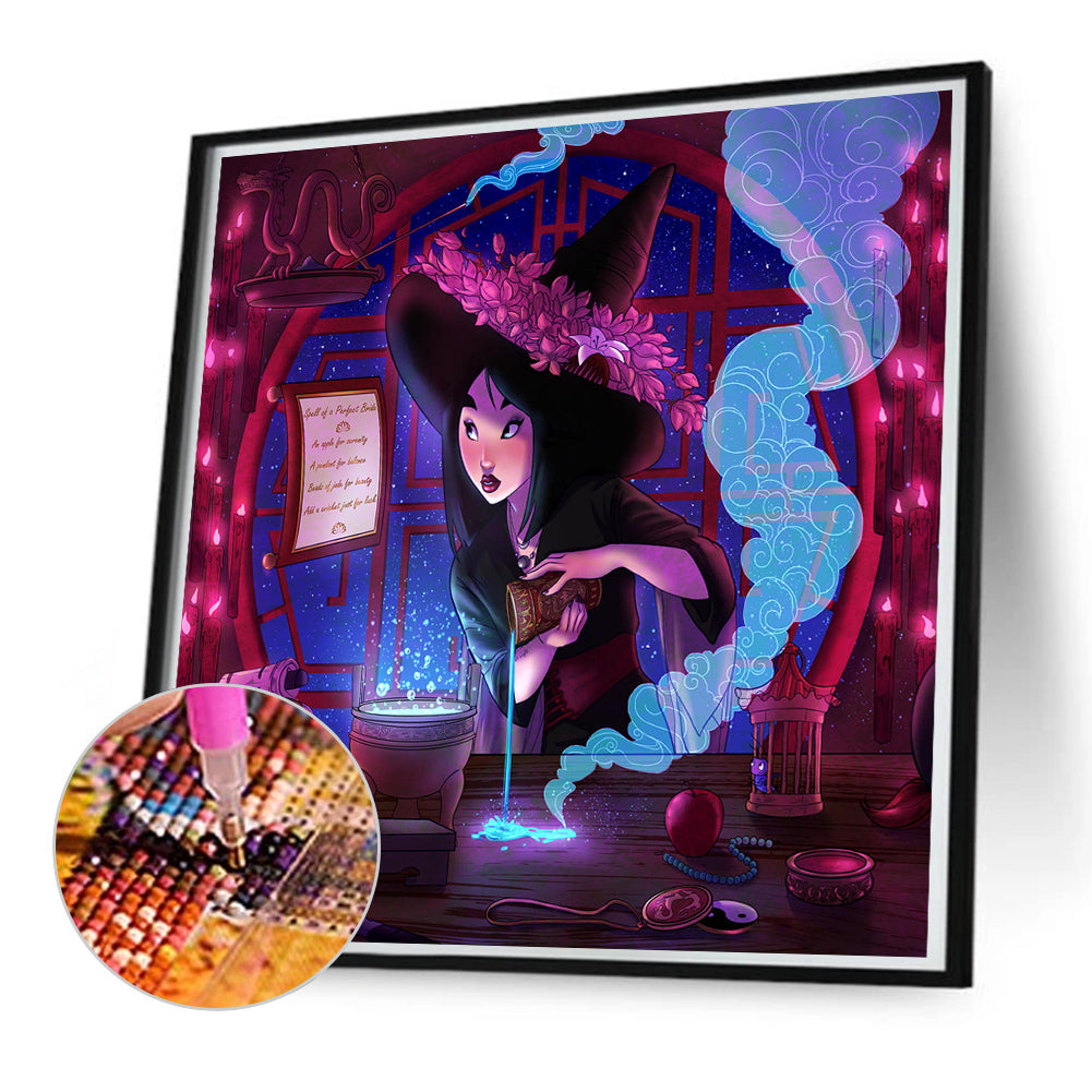 Magnolia Witch Potion - Full Round Drill Diamond Painting 50*50CM