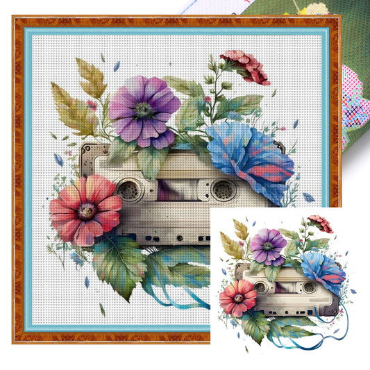 Flower Tape - 11CT Stamped Cross Stitch 50*50CM