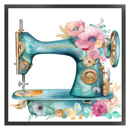 Flower And Plant Sewing Machine - 11CT Stamped Cross Stitch 50*50CM