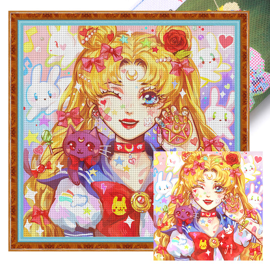 Sailor Moon Shui Bingyue - 11CT Stamped Cross Stitch 50*50CM