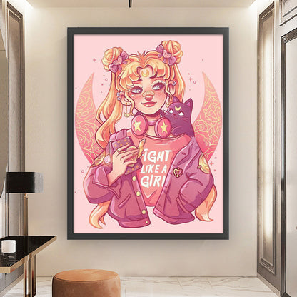 Sailor Moon Shui Bingyue - 11CT Stamped Cross Stitch 50*65CM