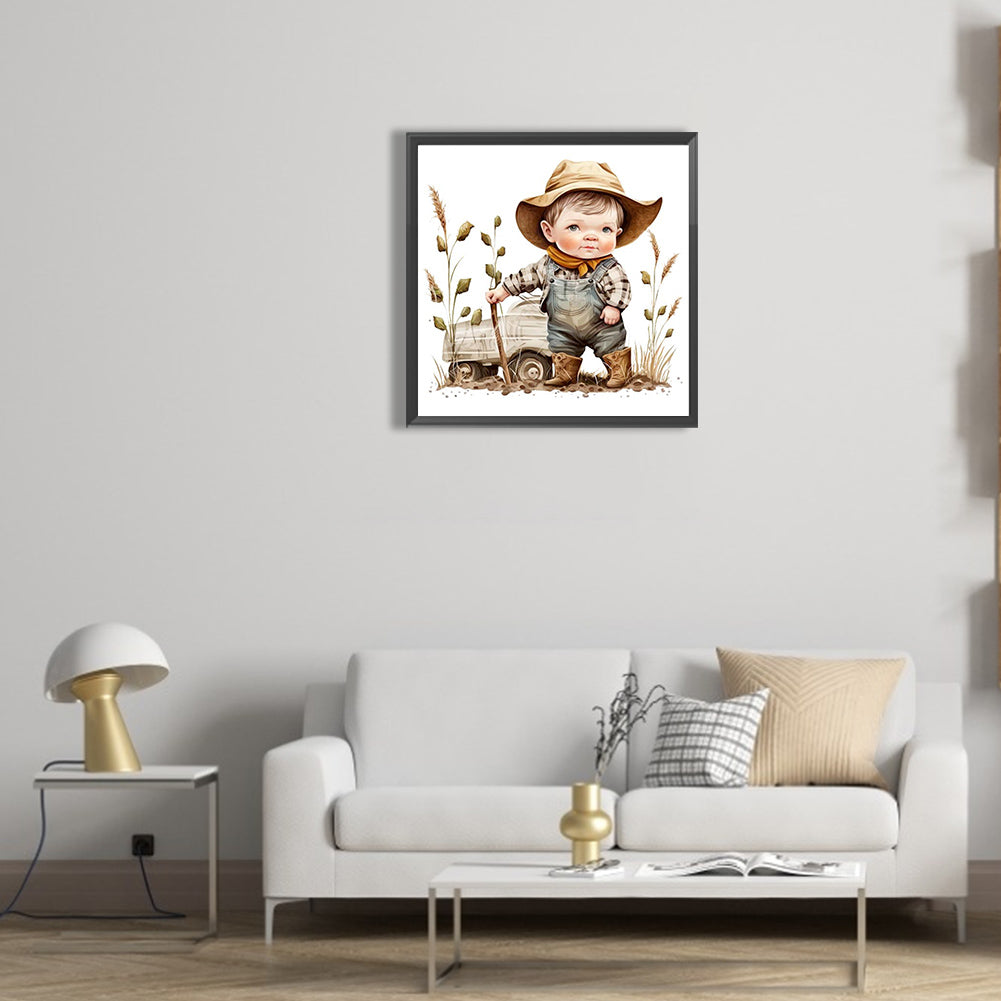 Cowboy Kid - Full Round Drill Diamond Painting 30*30CM