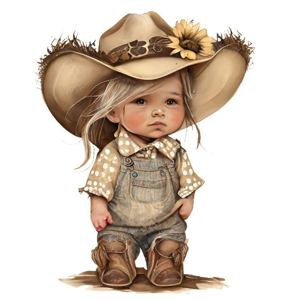 Cowboy Kid - Full Round Drill Diamond Painting 30*30CM