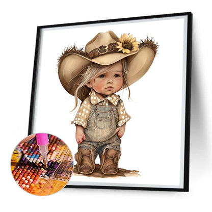 Cowboy Kid - Full Round Drill Diamond Painting 30*30CM