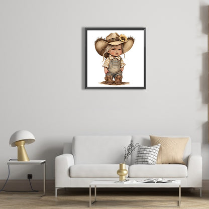 Cowboy Kid - Full Round Drill Diamond Painting 30*30CM