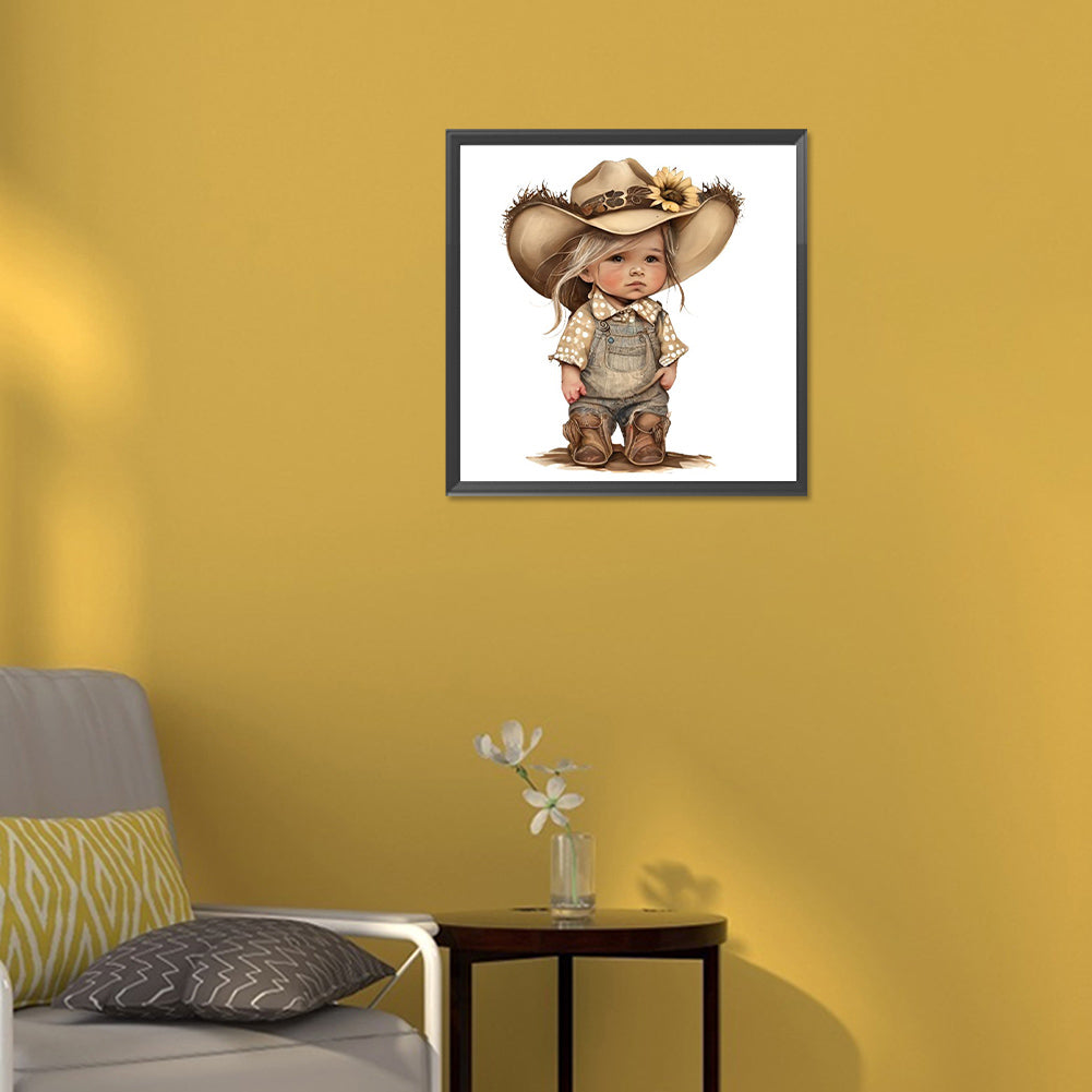 Cowboy Kid - Full Round Drill Diamond Painting 30*30CM