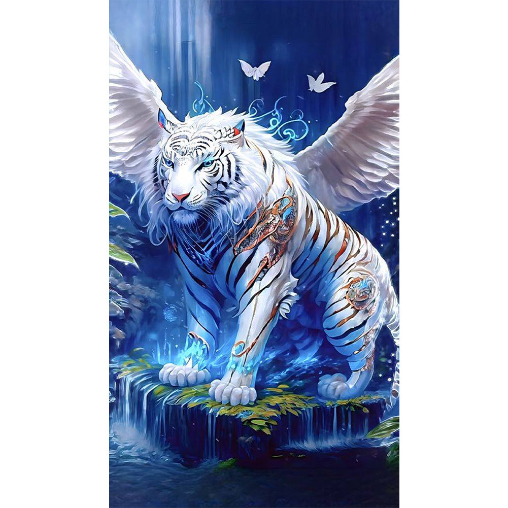 Angel Tiger - Full AB Round Drill Diamond Painting 40*70CM