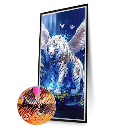 Angel Tiger - Full AB Round Drill Diamond Painting 40*70CM