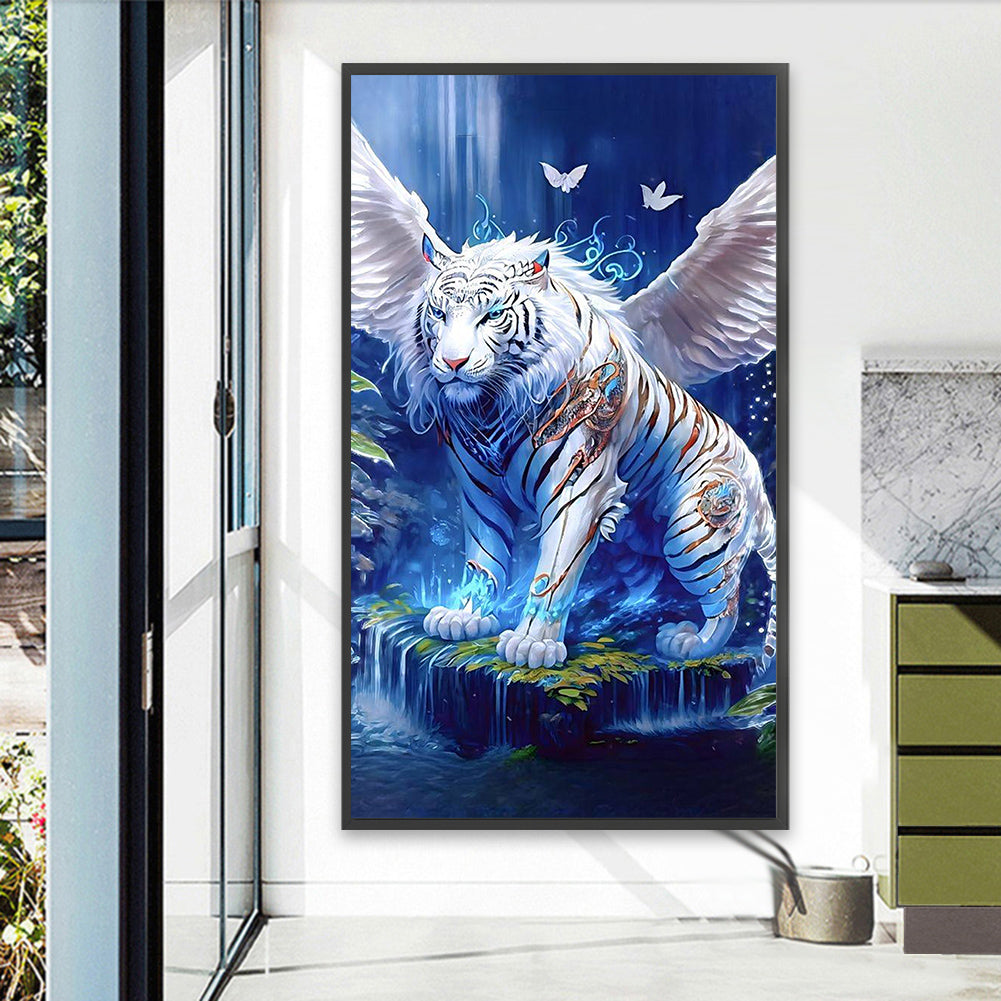 Angel Tiger - Full AB Round Drill Diamond Painting 40*70CM