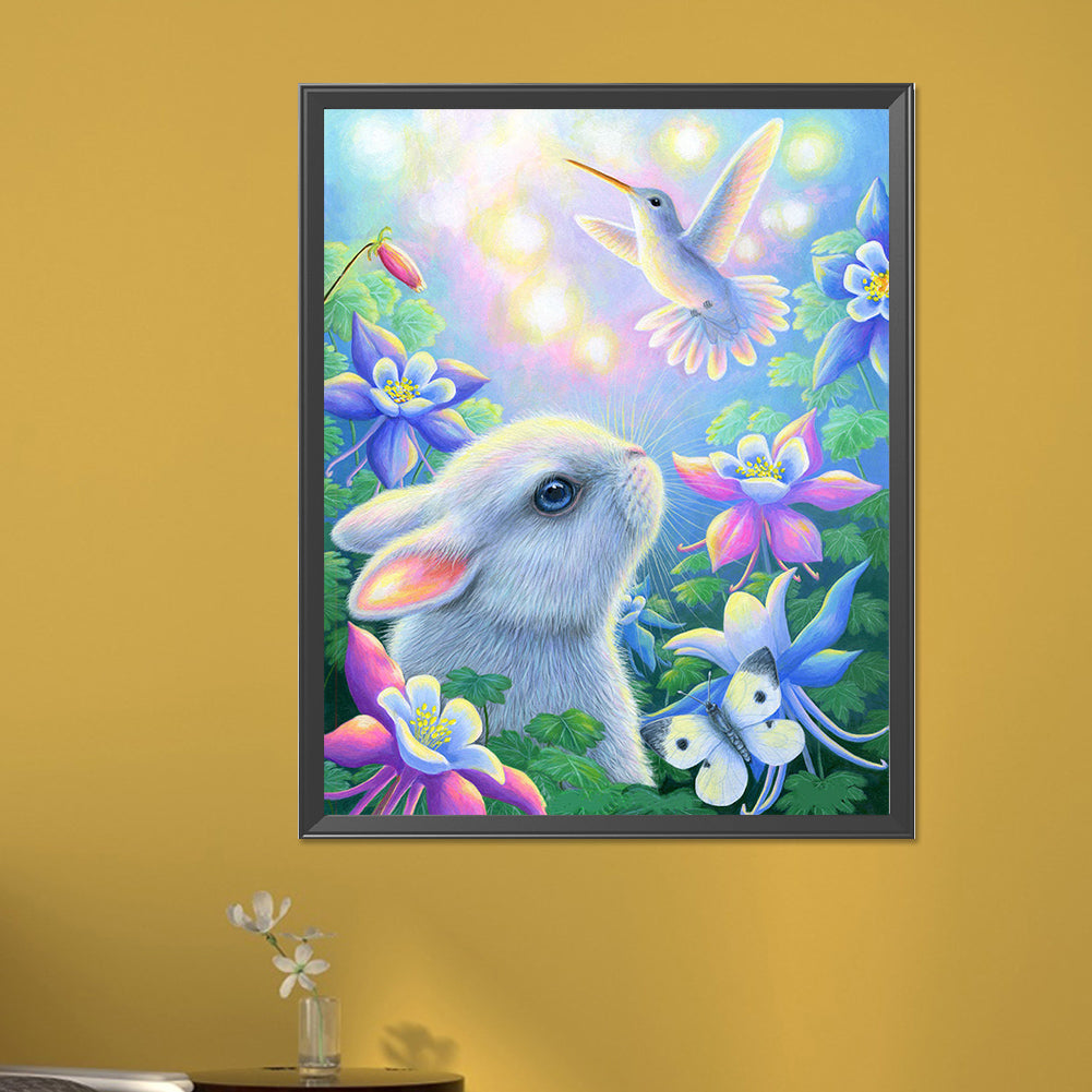 Garden Butterfly Rabbit Bird - Full AB Round Drill Diamond Painting 40*50CM