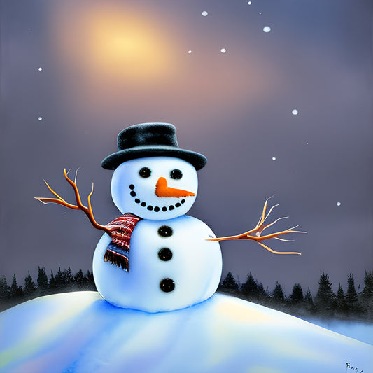 Snowman - Full Round Drill Diamond Painting 30*30CM