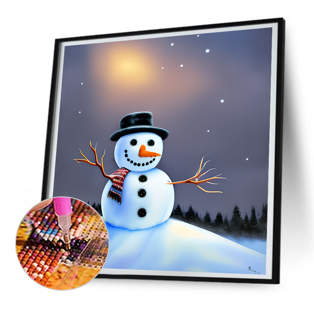 Snowman - Full Round Drill Diamond Painting 30*30CM