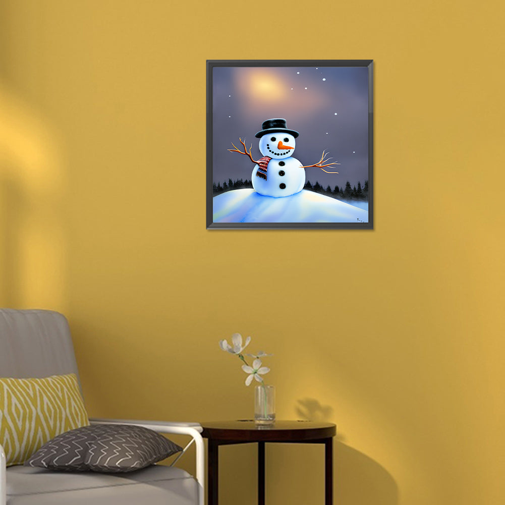 Snowman - Full Round Drill Diamond Painting 30*30CM