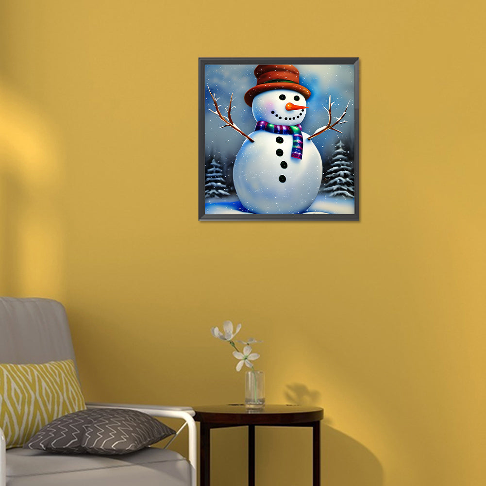 Snowman - Full Round Drill Diamond Painting 30*30CM