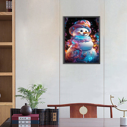 Winter Snowman - Full Round Drill Diamond Painting 30*40CM