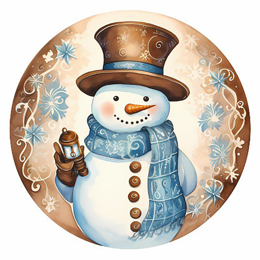 Winter Snowman - Full Round Drill Diamond Painting 30*30CM