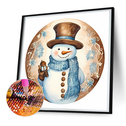 Winter Snowman - Full Round Drill Diamond Painting 30*30CM