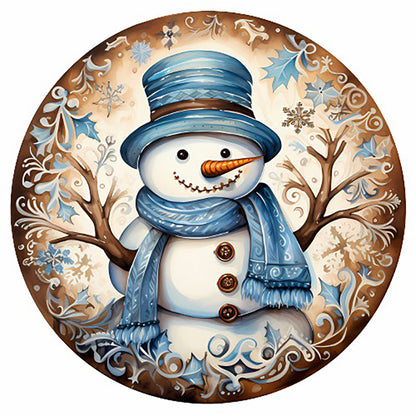 Winter Snowman - Full Round Drill Diamond Painting 30*30CM