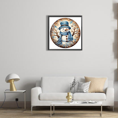 Winter Snowman - Full Round Drill Diamond Painting 30*30CM