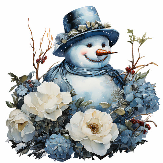 Winter Snowman - Full Round Drill Diamond Painting 30*30CM