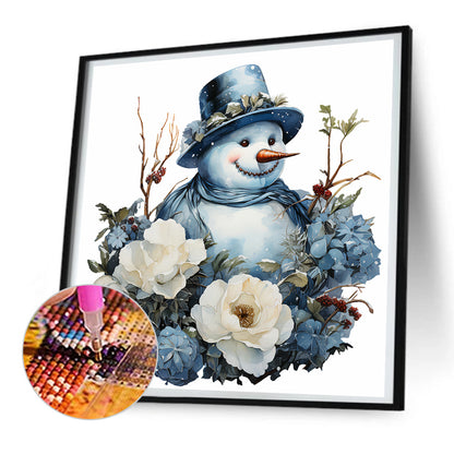 Winter Snowman - Full Round Drill Diamond Painting 30*30CM