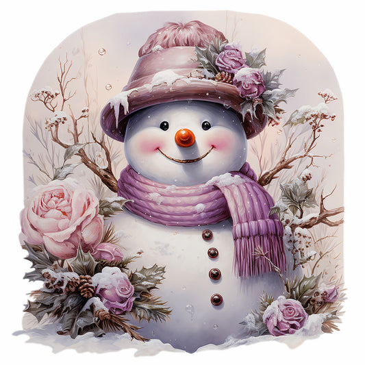 Winter Snowman - Full Round Drill Diamond Painting 30*30CM