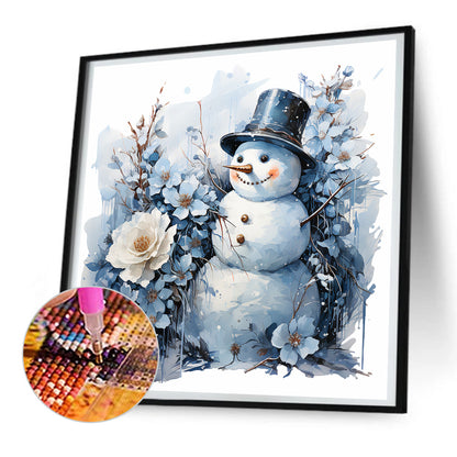 Winter Snowman - Full Round Drill Diamond Painting 30*30CM