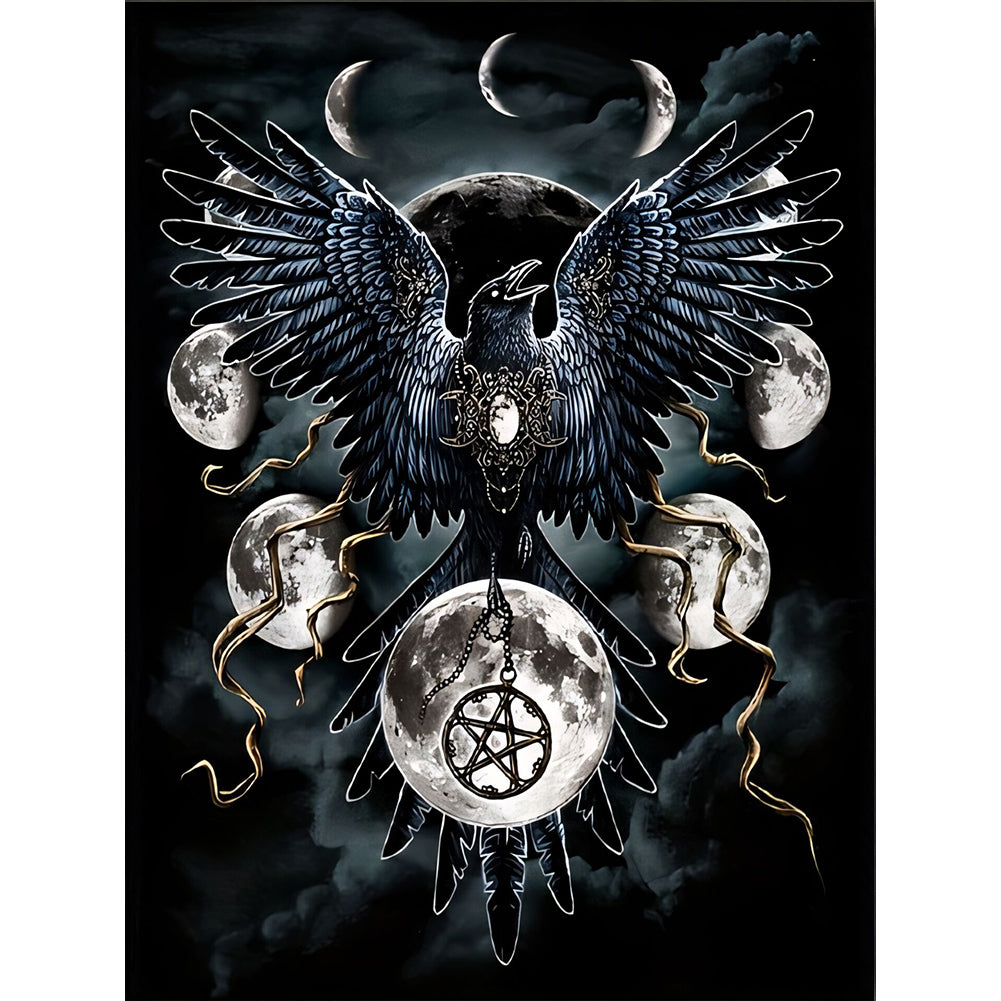 Black Eagle - Full Round Drill Diamond Painting 30*40CM