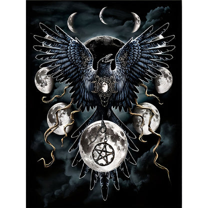 Black Eagle - Full Round Drill Diamond Painting 30*40CM