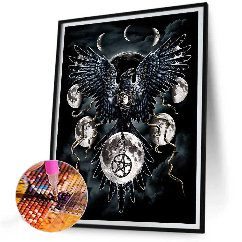 Black Eagle - Full Round Drill Diamond Painting 30*40CM