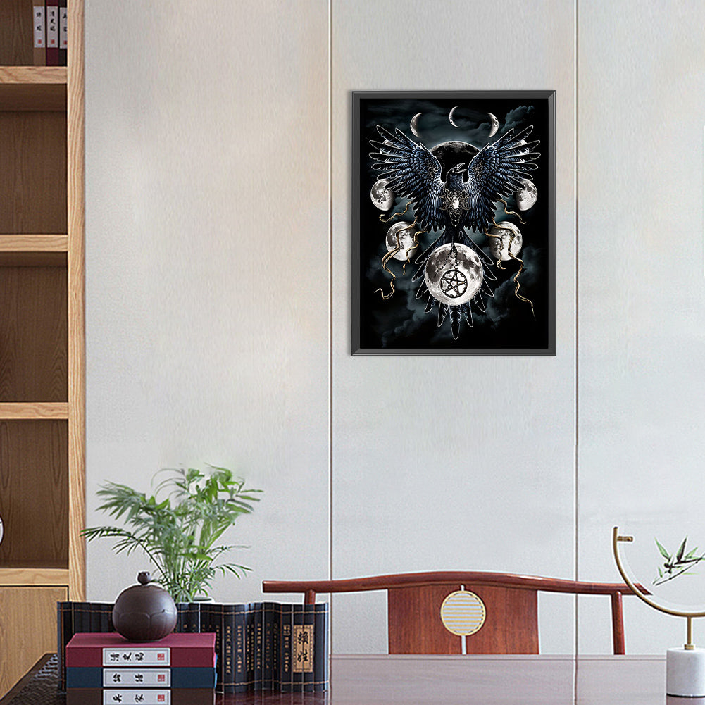 Black Eagle - Full Round Drill Diamond Painting 30*40CM