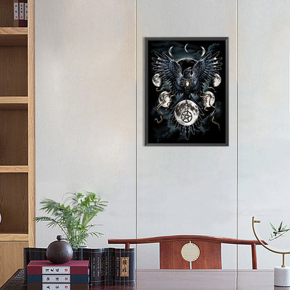 Black Eagle - Full Round Drill Diamond Painting 30*40CM