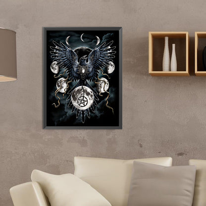 Black Eagle - Full Round Drill Diamond Painting 30*40CM