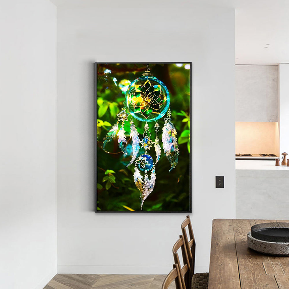 Forest Crystal Dreamcatcher - Full Round Drill Diamond Painting 40*60CM
