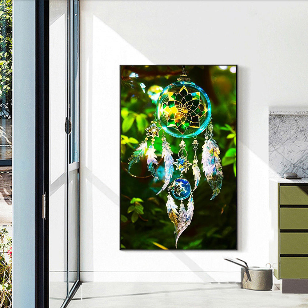 Forest Crystal Dreamcatcher - Full Round Drill Diamond Painting 40*60CM