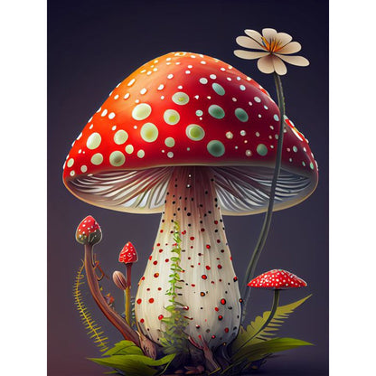 Daisy Mushroom - Full Round Drill Diamond Painting 30*40CM