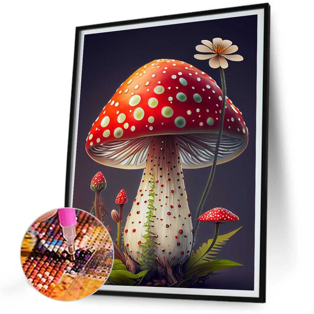 Daisy Mushroom - Full Round Drill Diamond Painting 30*40CM